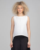 Rose Linen Top - White