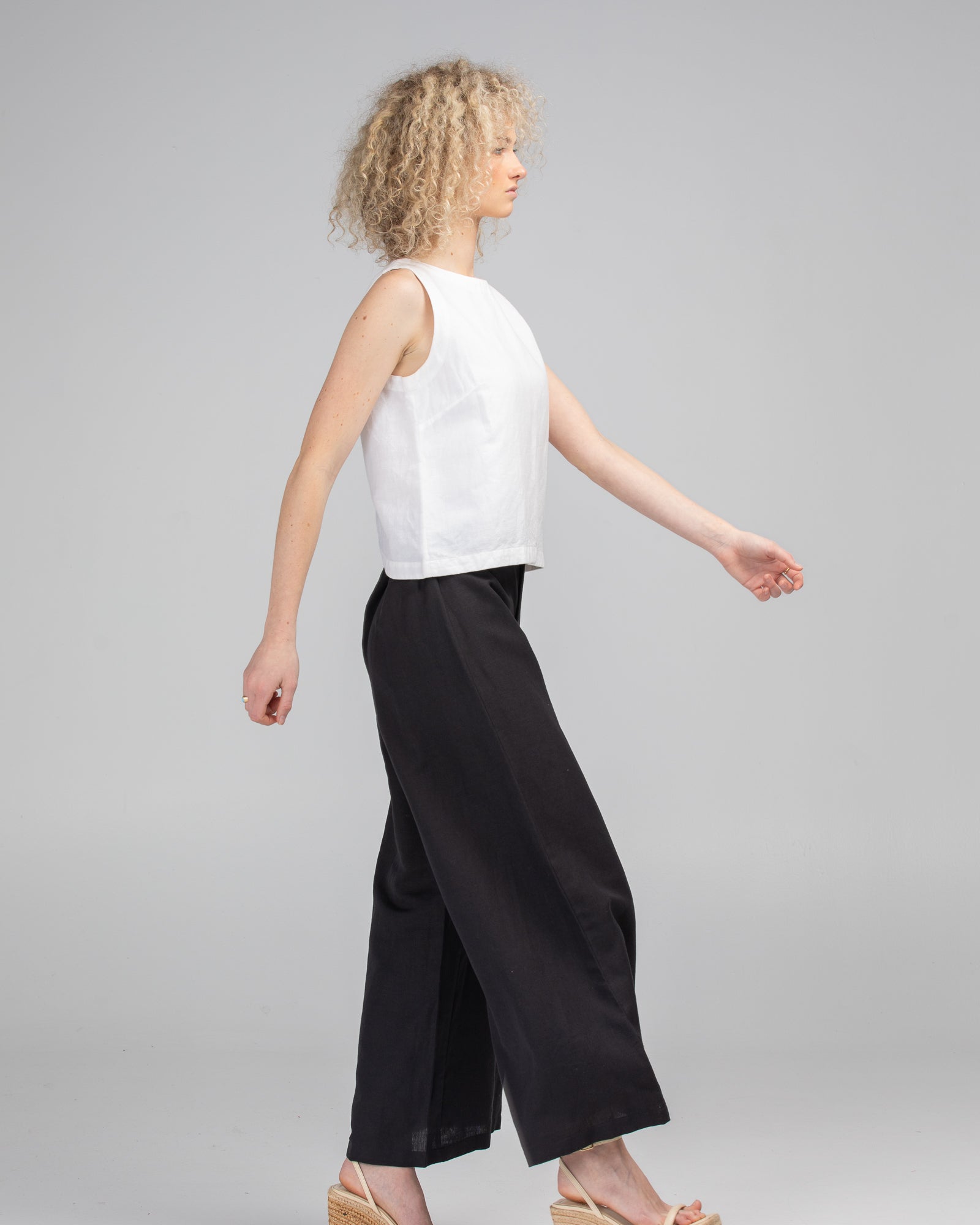 Jedda Linen Pant - Black