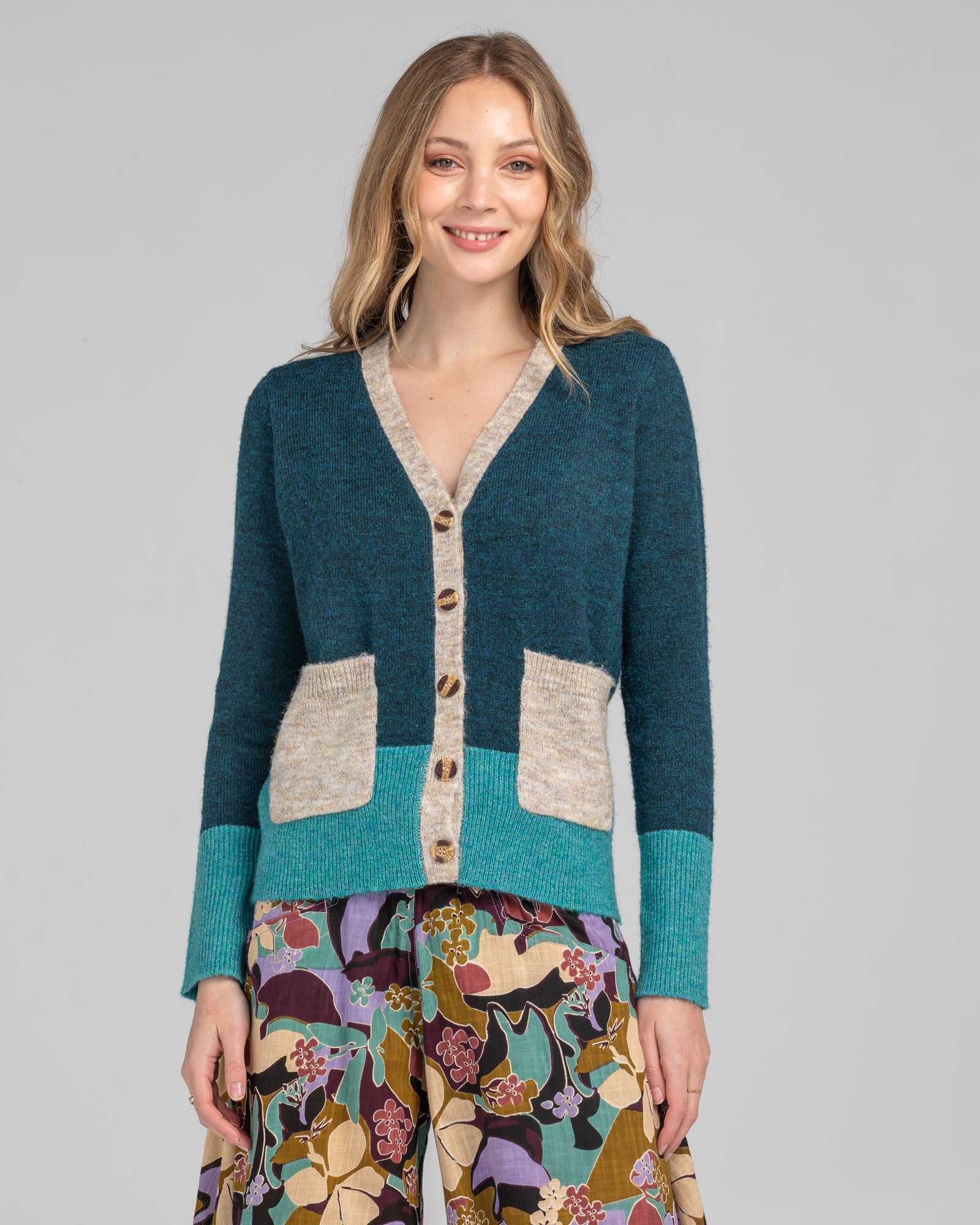 Poet Cardigan - Blue / Aqua