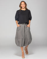 Guru Skirt - Winter Black Chambray