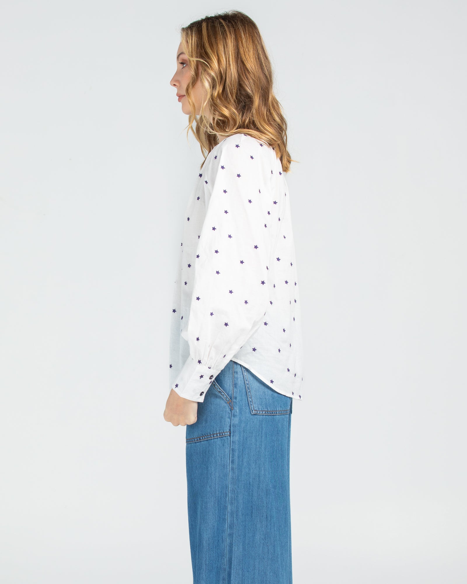 Starry Night Shirt - Blue/White