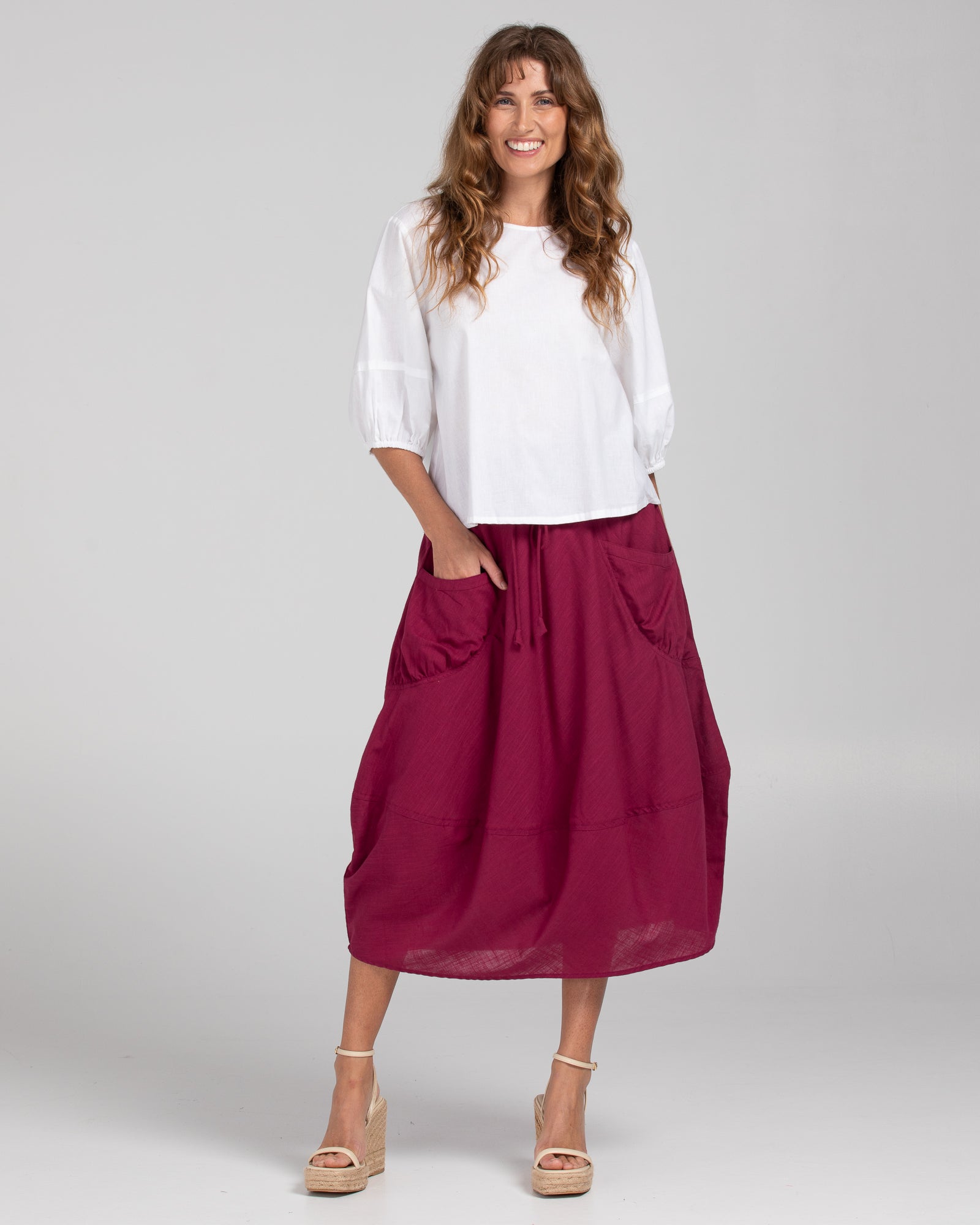 Guru Skirt - Deep Magenta