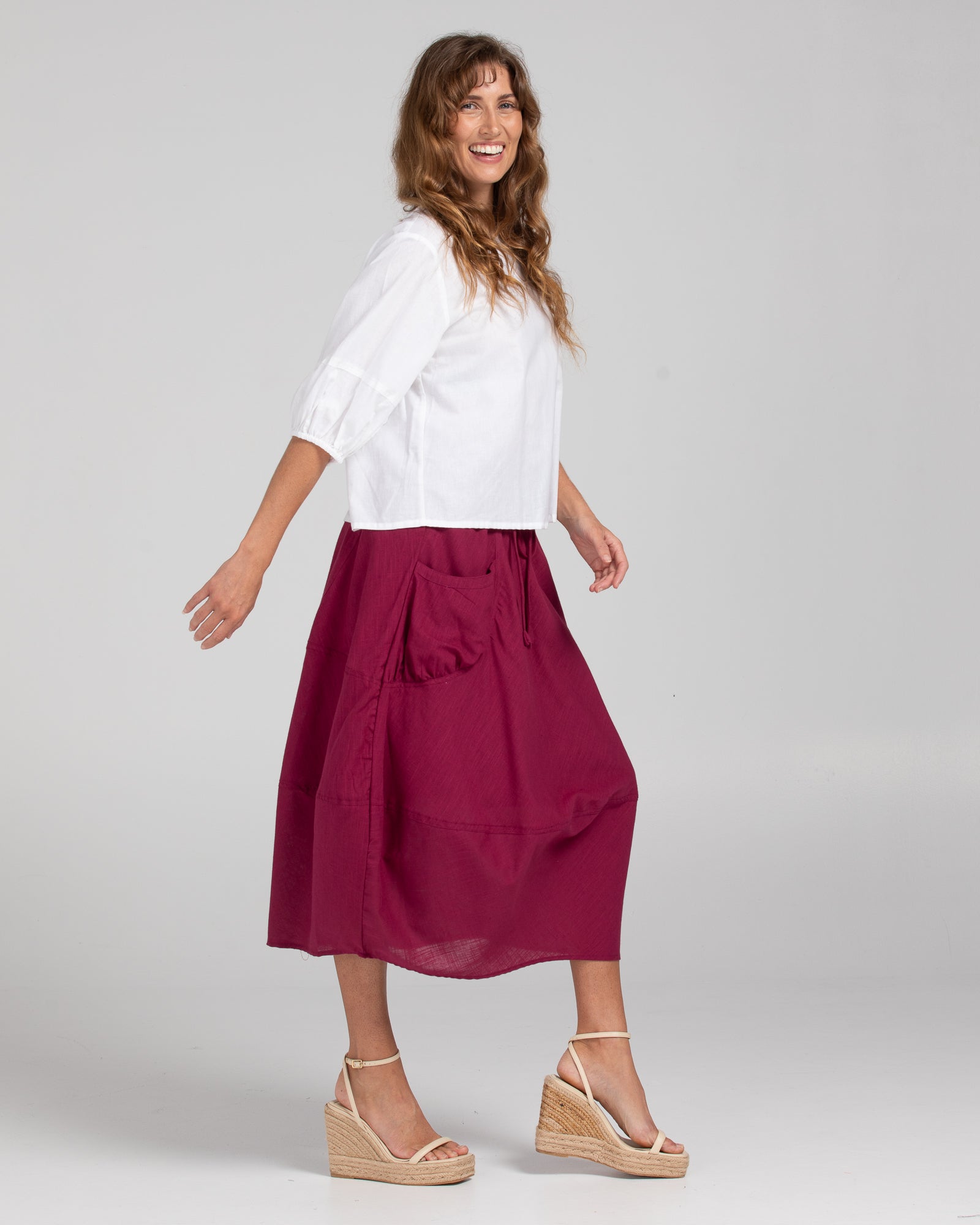 Guru Skirt - Deep Magenta