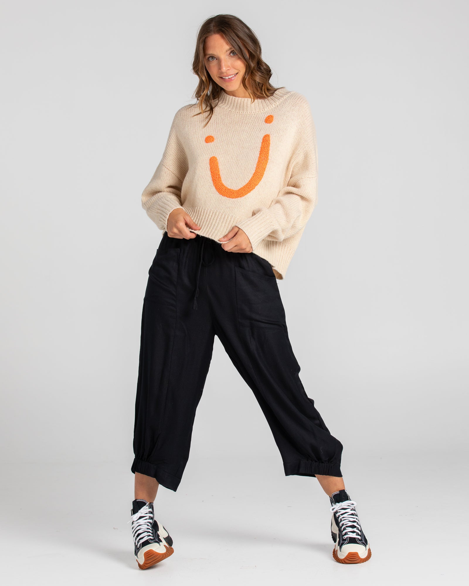 Smile Jumper - Natural and Fluro