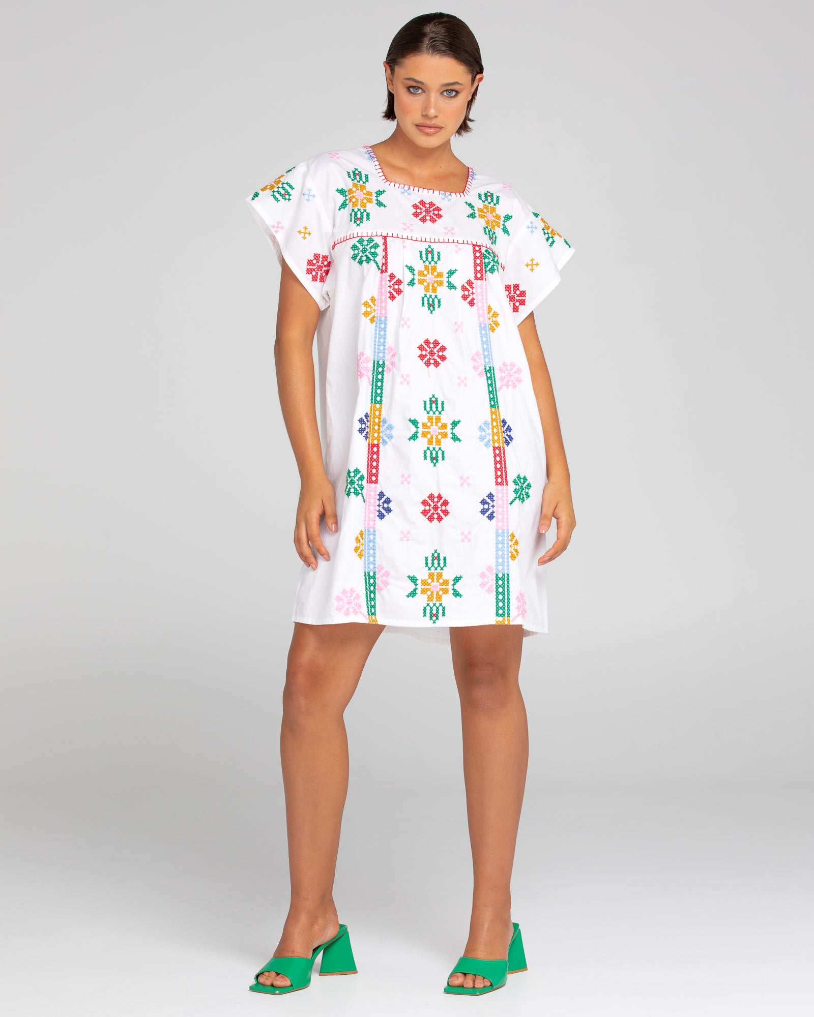 Opihi Dress - Embroidered Multi