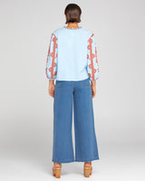 Bella Top - Blue/Rust