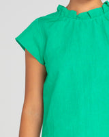 Sand Top - Green Linen