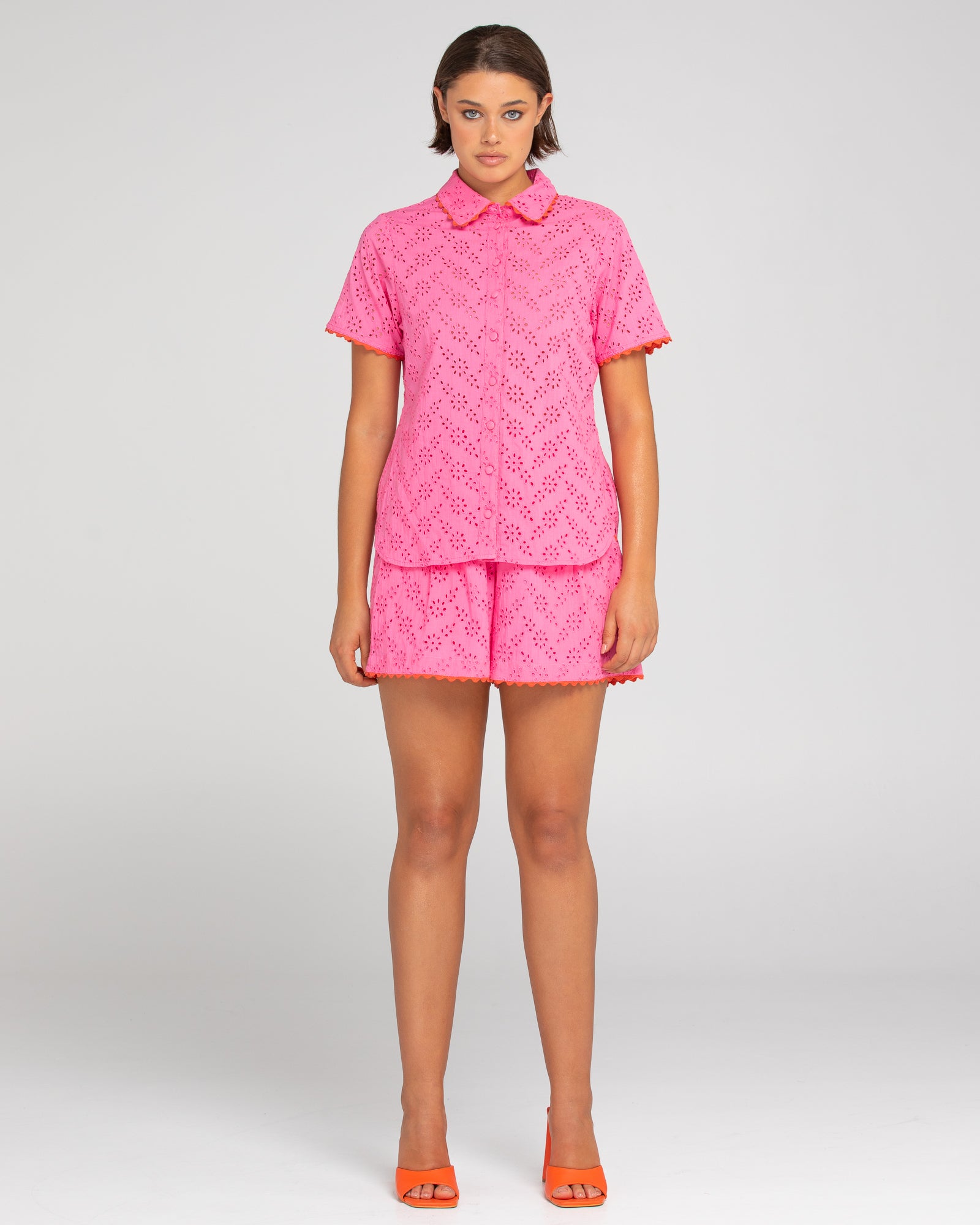 Brazil Shirt - Broderie Pink