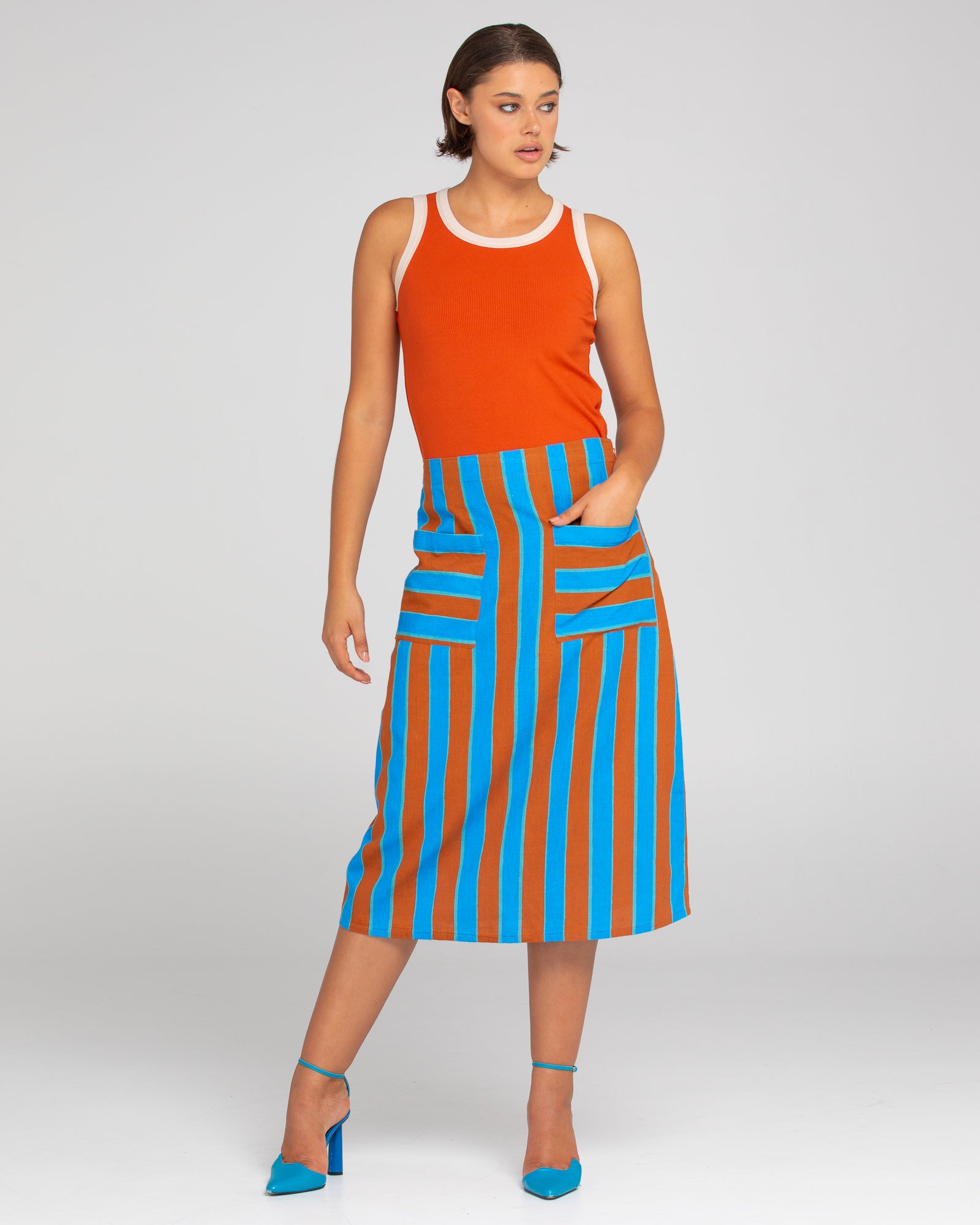 Fay Skirt - Cabana Stripe