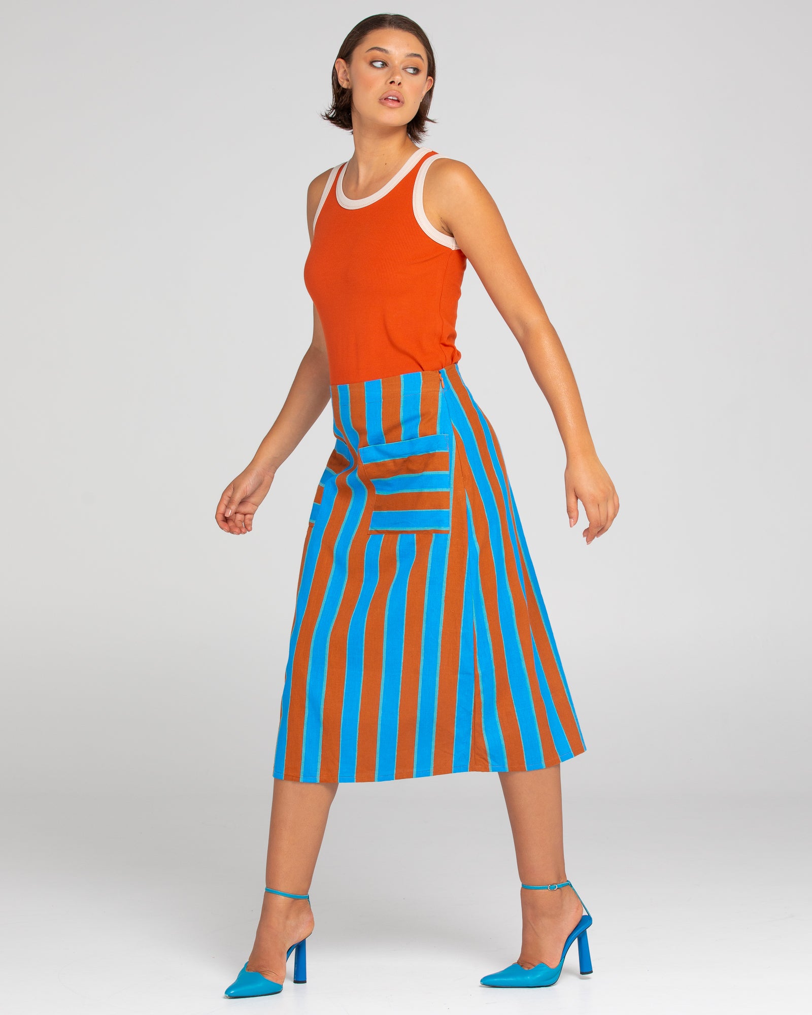 Fay Skirt - Cabana Stripe