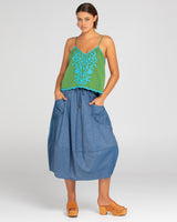 Guru Skirt - Blue Chambray