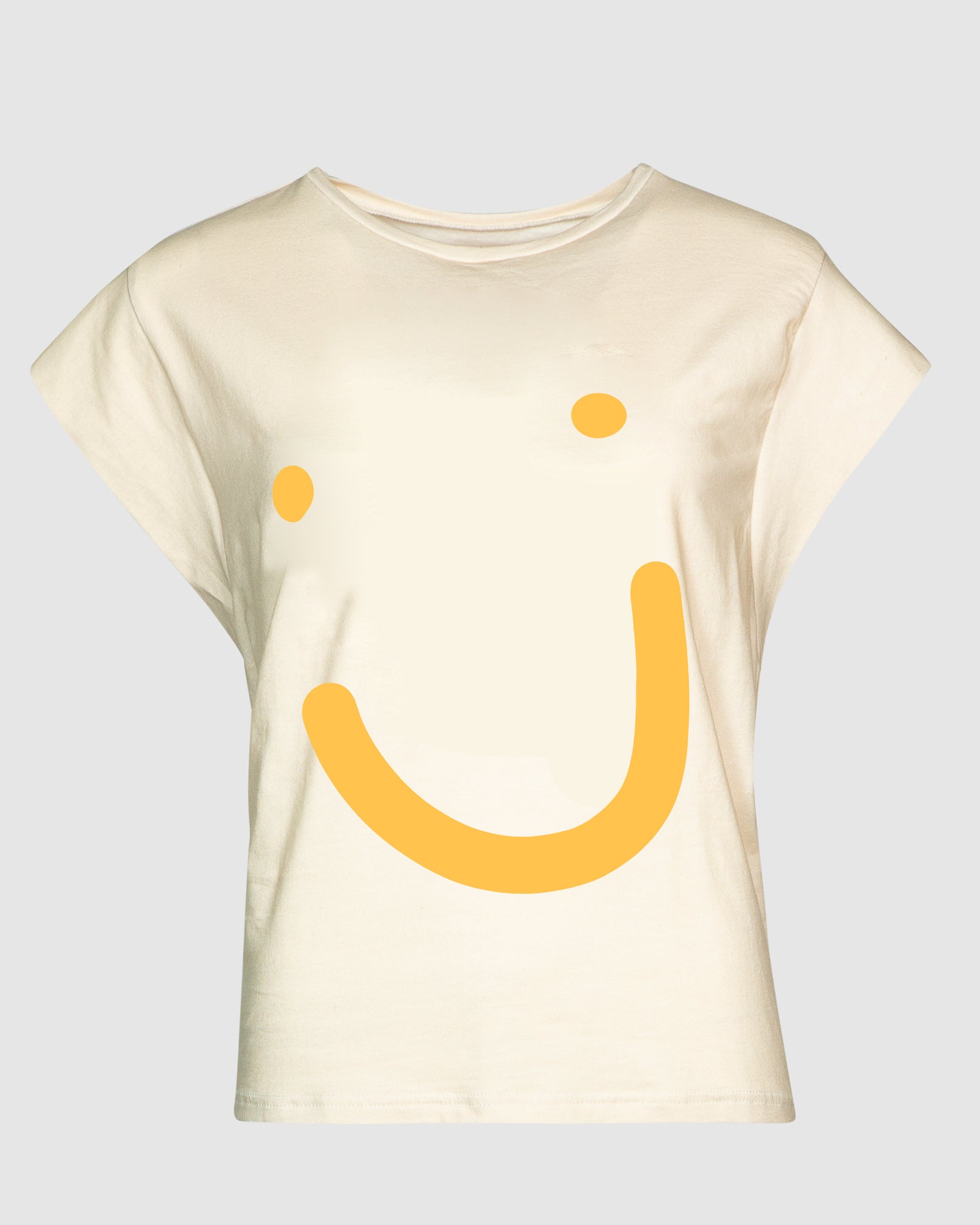 Smile Tee - Orange & Wheat