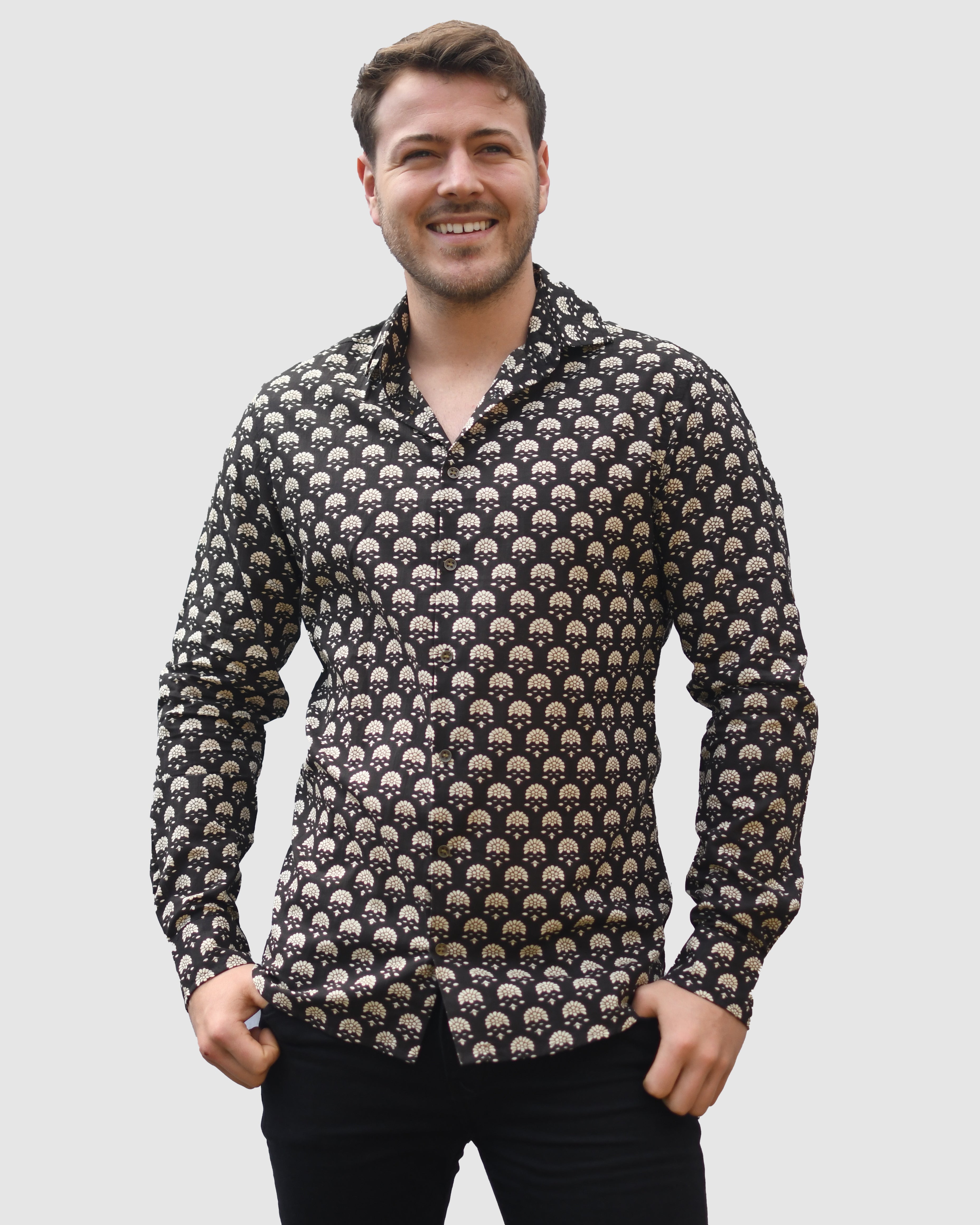 Mens Long Sleeved Shirt - Dahlia